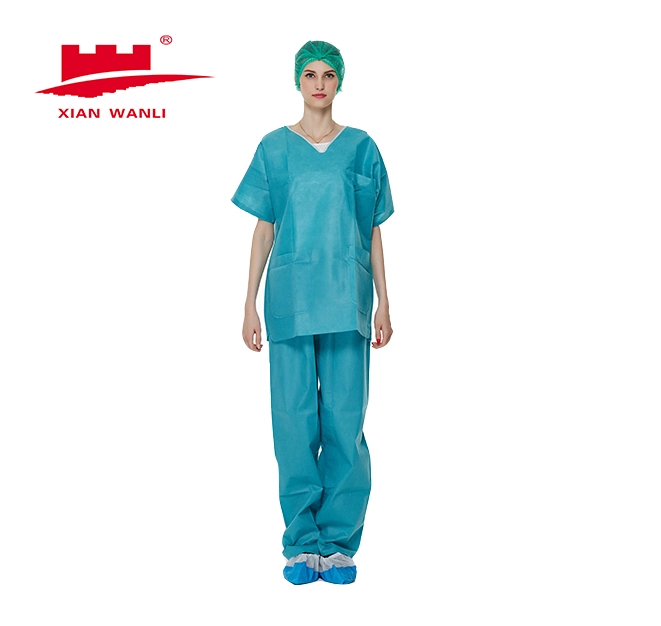SMS Waterproof Nurse Scrub Suits Disposable for Hospital