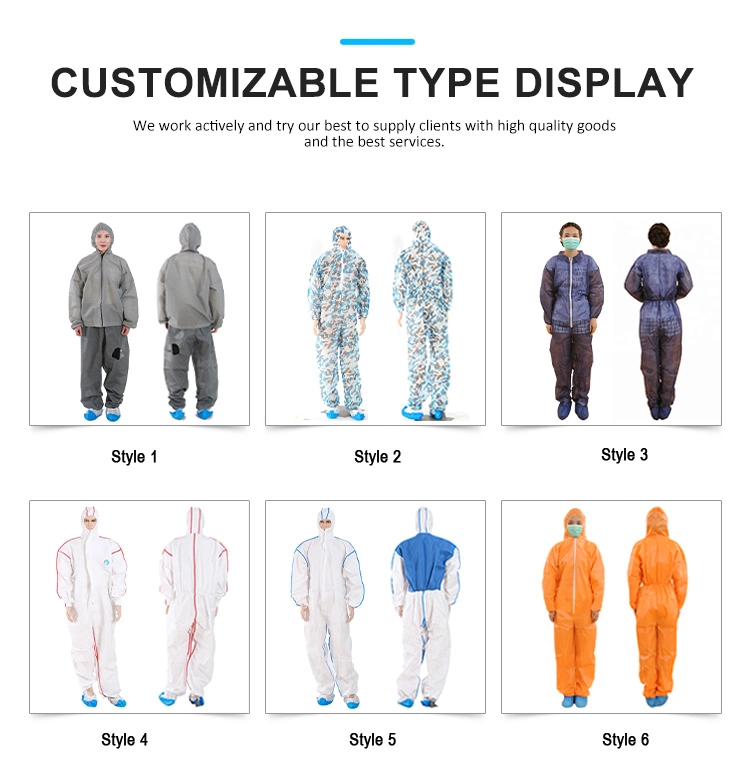 Disposable Coverall Hooded Sterilization Full Body Protection Clothing