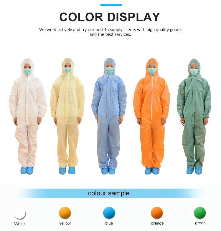 Disposable Coverall Hooded Sterilization Full Body Protection Clothing