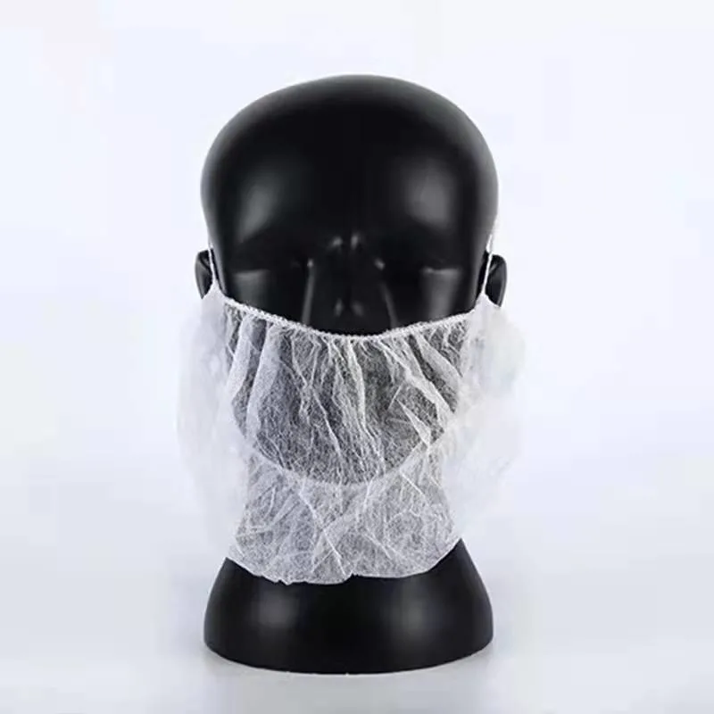 Food Industry Disposable Handmade Single Elastic PP Beard Cover